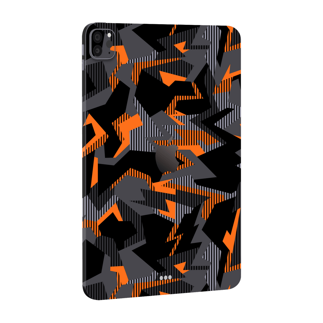 iPad PRO 12.9" (2021) Print Printed Custom SIGNATURE Sharp-Edged Orange Camo Camouflage Skin Wrap Sticker Decal Cover Protector by EasySkinz | EasySkinz.com