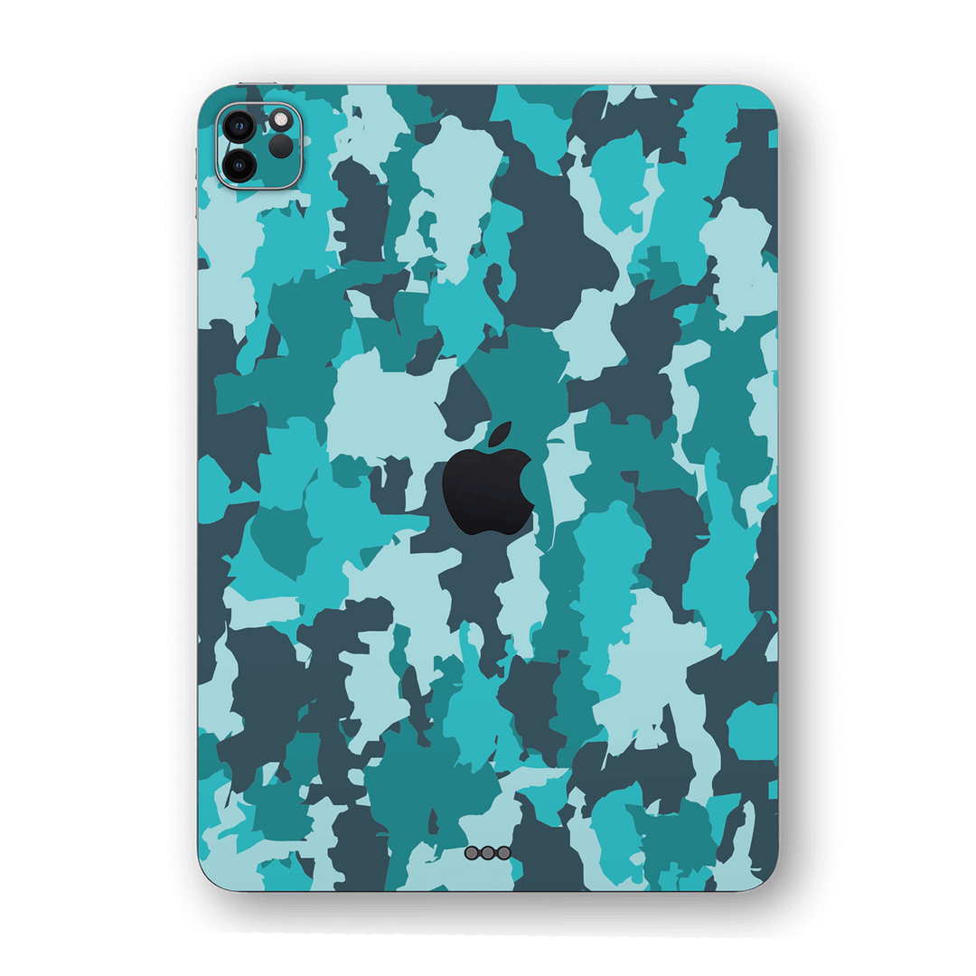 iPad PRO 11" (2020) SIGNATURE Camouflage Turquoise Skin, Wrap, Decal, Protector, Cover by EasySkinz | EasySkinz.com